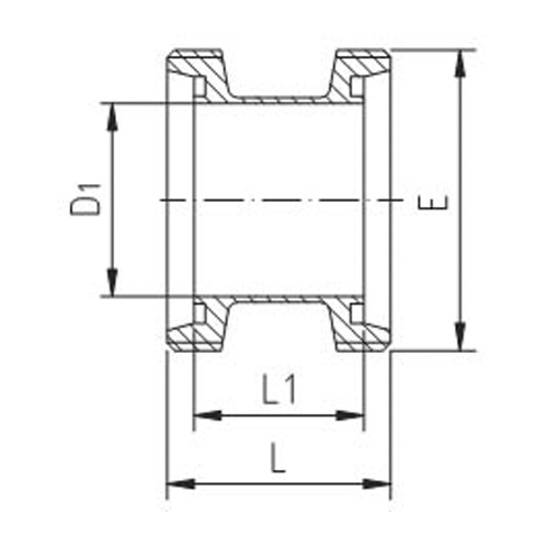 Соединительная часть GG 10x10x42 мм AISI 304