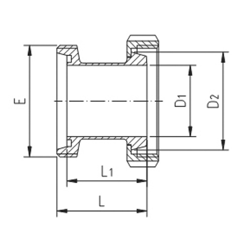 Соединительная часть GK 10x22.5x38 мм AISI 304